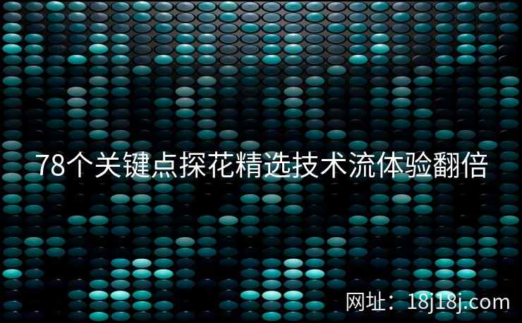 78个关键点探花精选技术流体验翻倍
