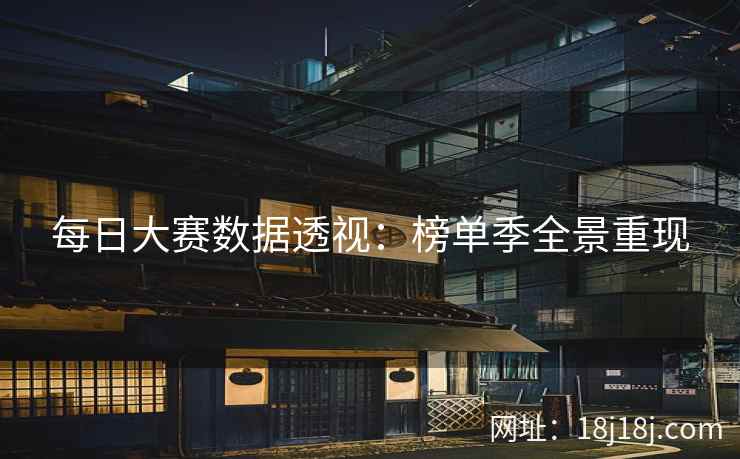 每日大赛数据透视：榜单季全景重现